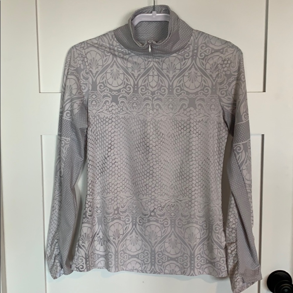 Parma gray white 1/4 zip up Medium